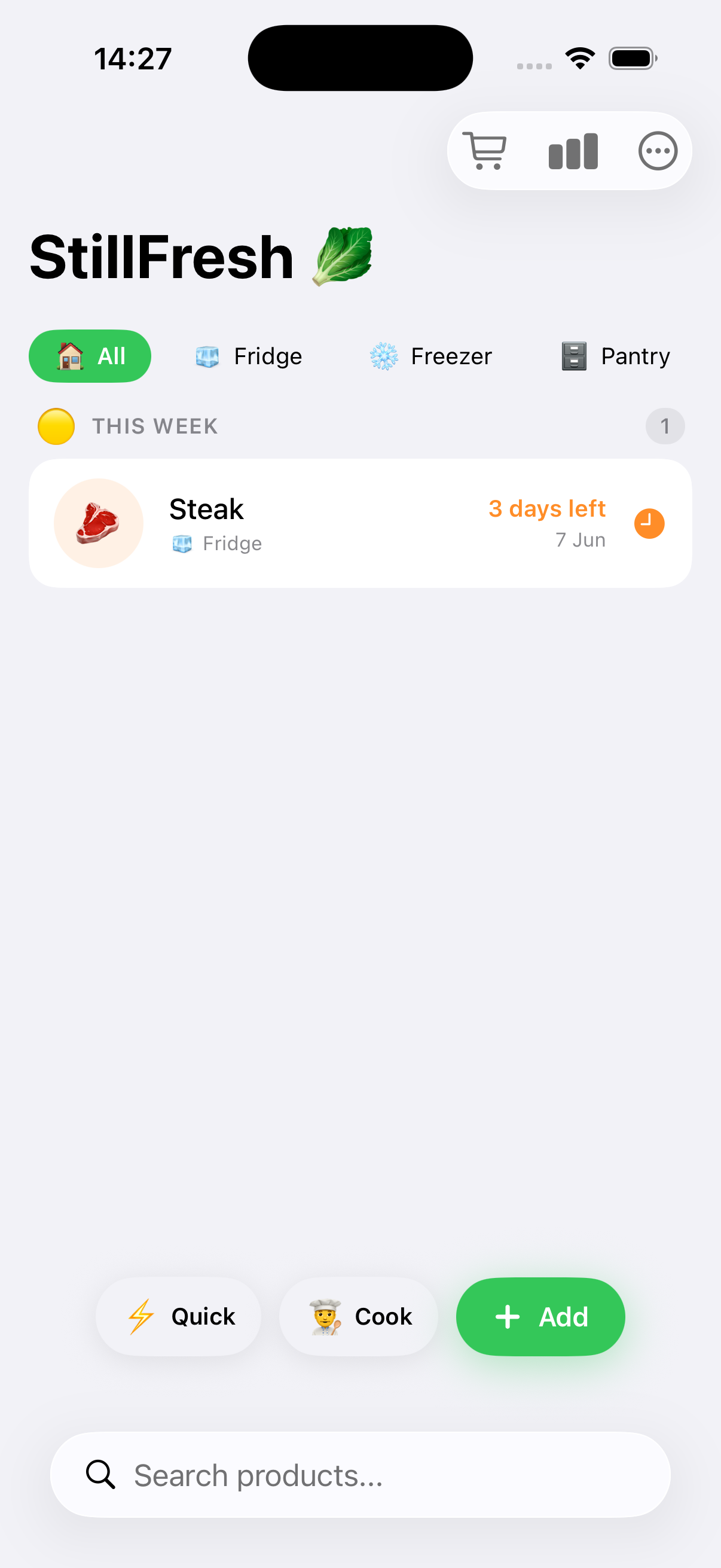 StillFresh app screenshot